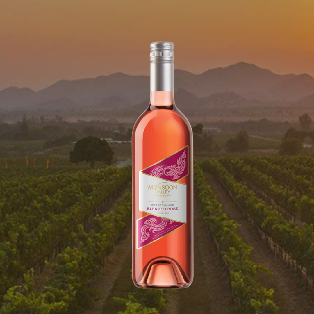 Roséwein aus Thailand vor Monsoon Valley Vineyard